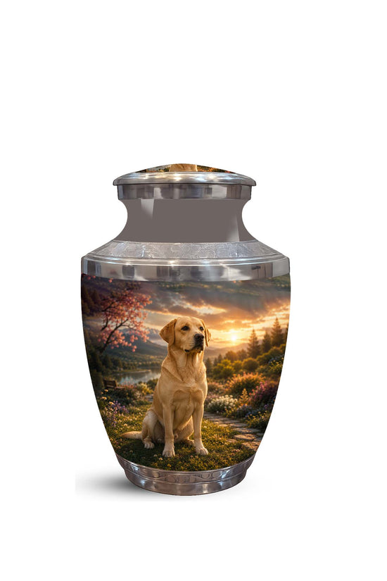Personalized Golden Retriever Cremation Urn – Pet Ashes Funeral Urn