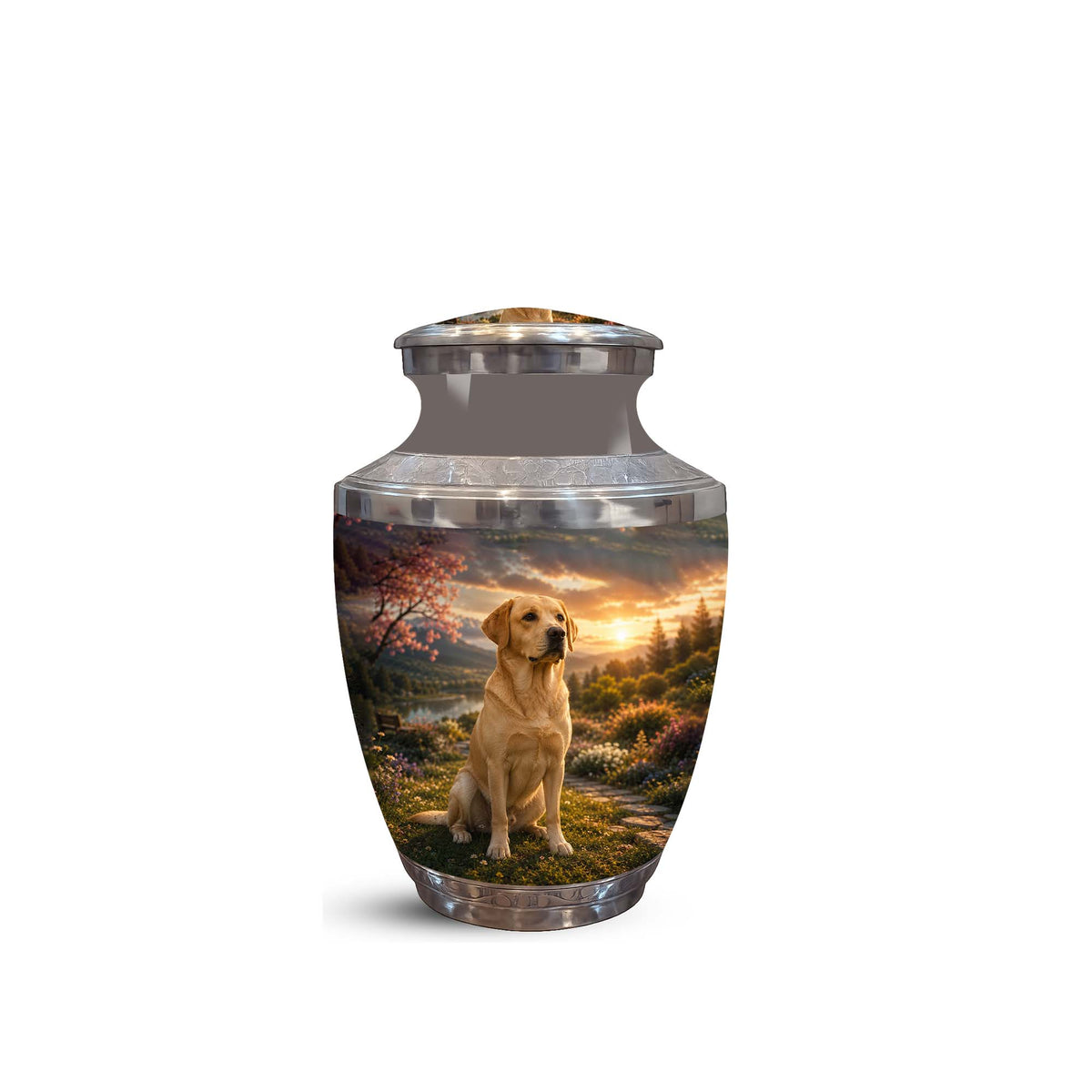 Personalized Golden Retriever Cremation Urn – Pet Ashes Funeral Urn
