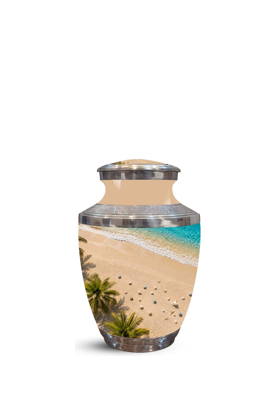 Personalized Beach Cremation Urn – Aluminum Memorial Urns For Ashes