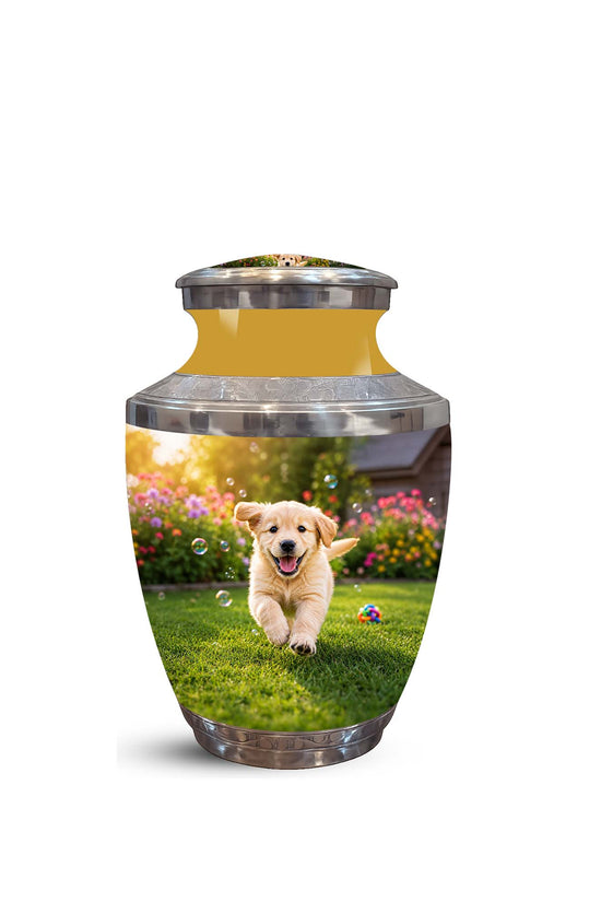 Playful Pet Puppy Cremation Urn - Custom Memorial Urns For Dog Ashes