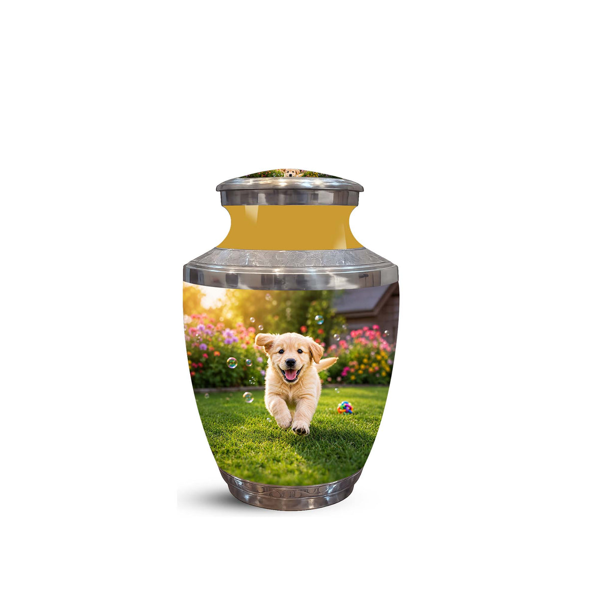 Playful Pet Puppy Cremation Urn - Custom Memorial Urns For Dog Ashes