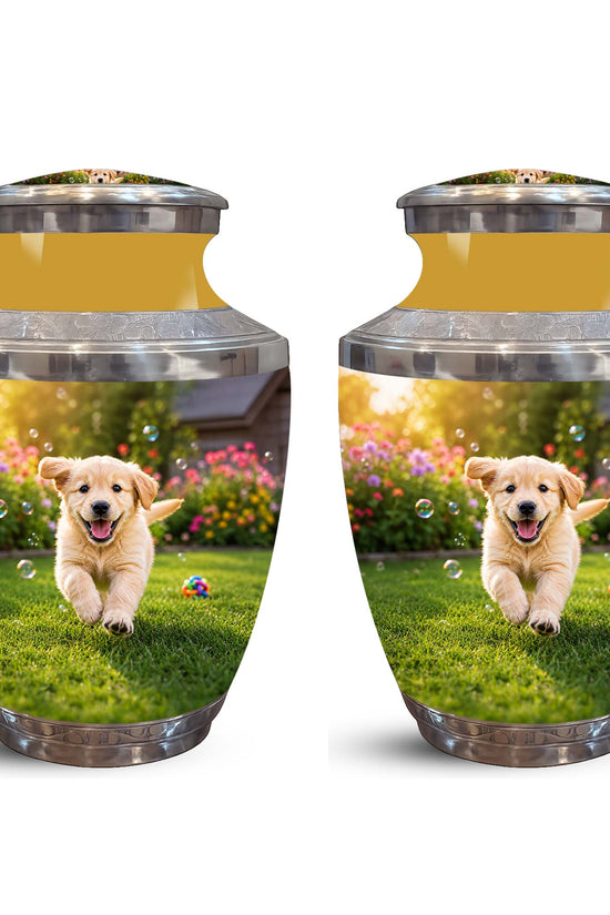 Playful Pet Puppy Cremation Urn - Custom Memorial Urns For Dog Ashes