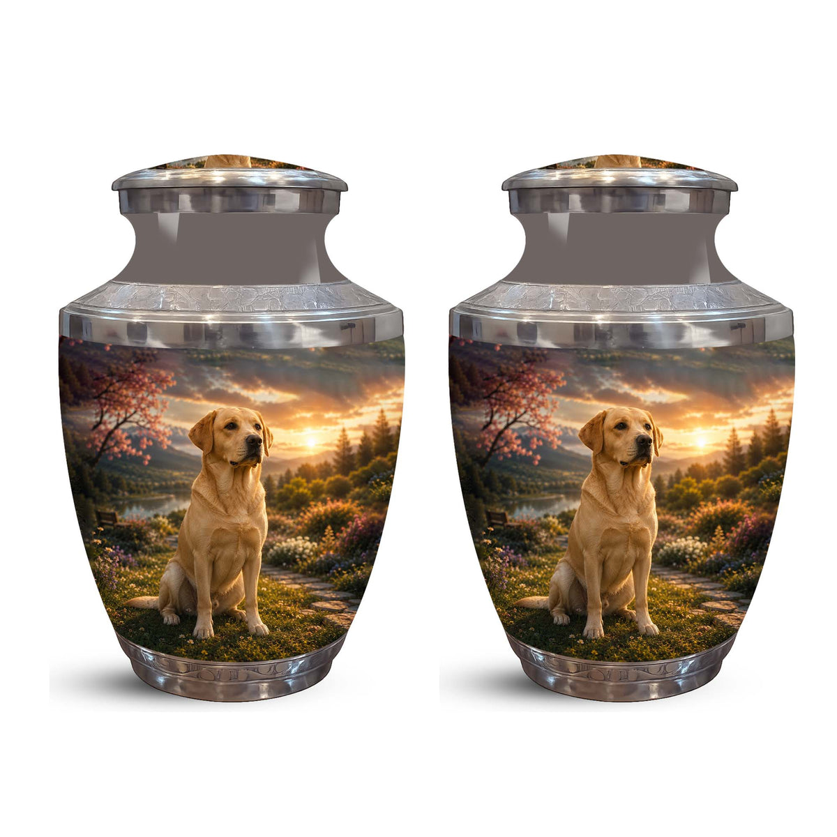 Personalized Golden Retriever Cremation Urn – Pet Ashes Funeral Urn