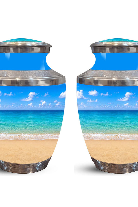 Ocean Breeze Memorial Urn – Personalized Beach Cremation Urn For Ashes