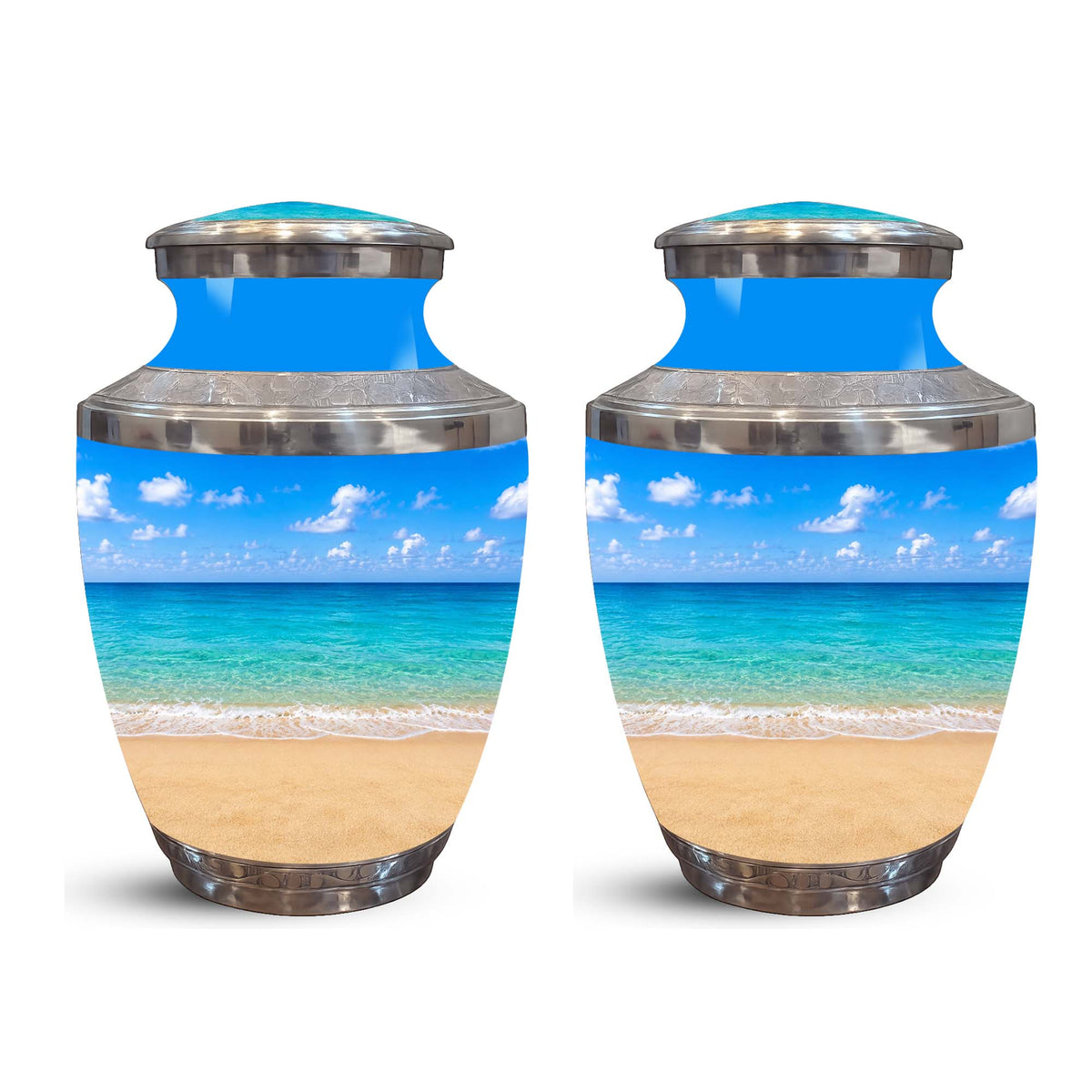 Ocean Breeze Memorial Urn – Personalized Beach Cremation Urn For Ashes