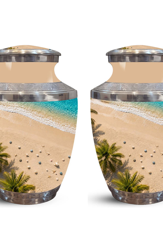 Personalized Beach Cremation Urn – Aluminum Memorial Urns For Ashes