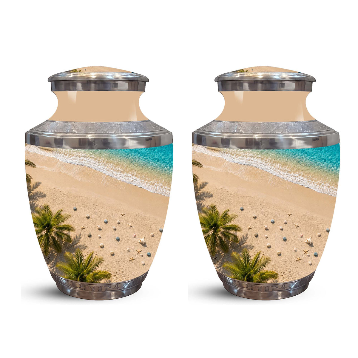 Personalized Beach Cremation Urn – Aluminum Memorial Urns For Ashes