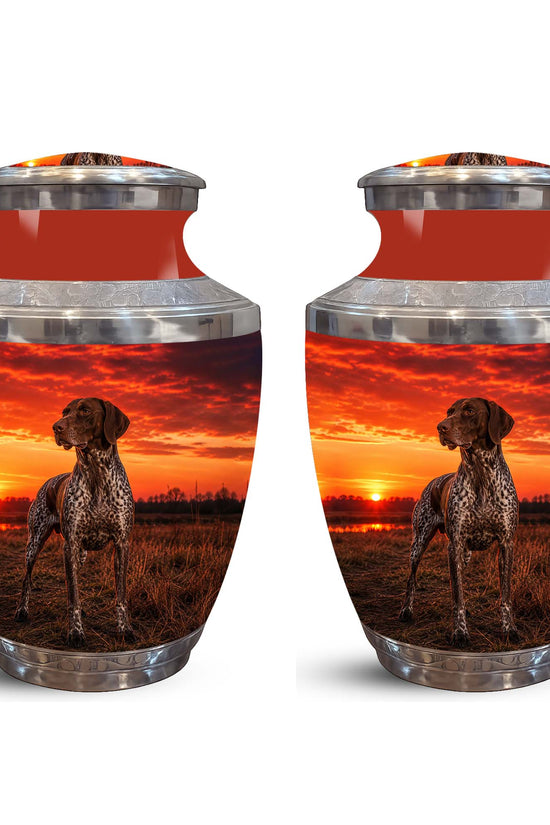Personalized Dog Memorial Urn – Sunset Tribute Pet Cremation Keepsake For Ashes